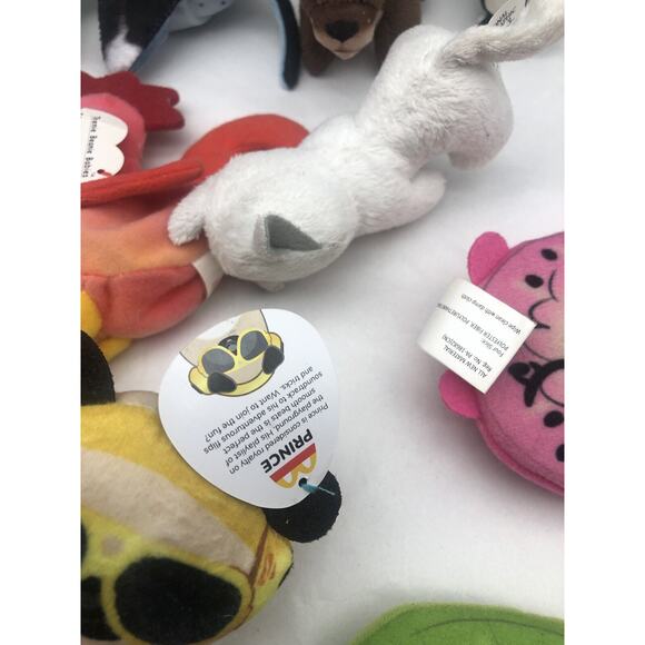 14 Pcs Mini Stuffed Small Plush Animal Miniature toys USED SEE PHOTO - Picture 8 of 11